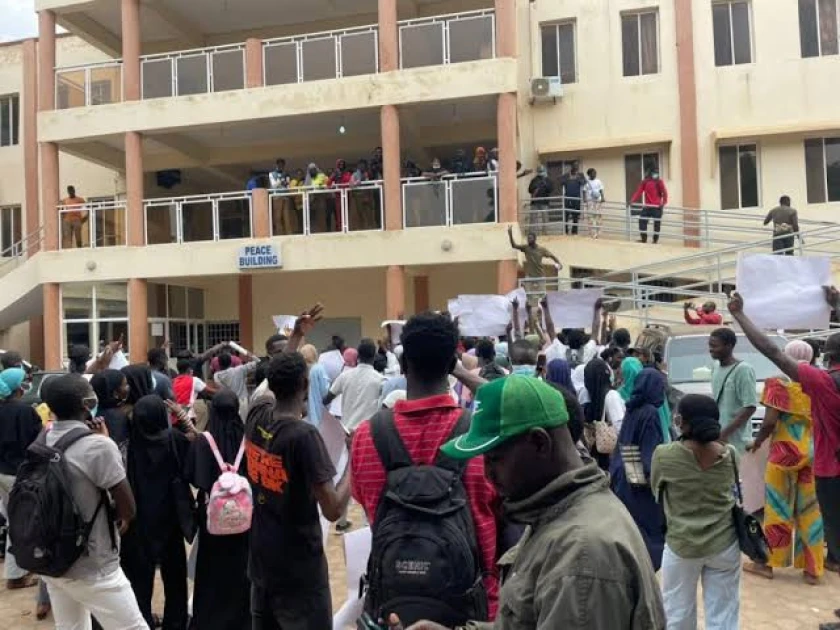 University of The Gambia Students Protest Over Campus Conditions