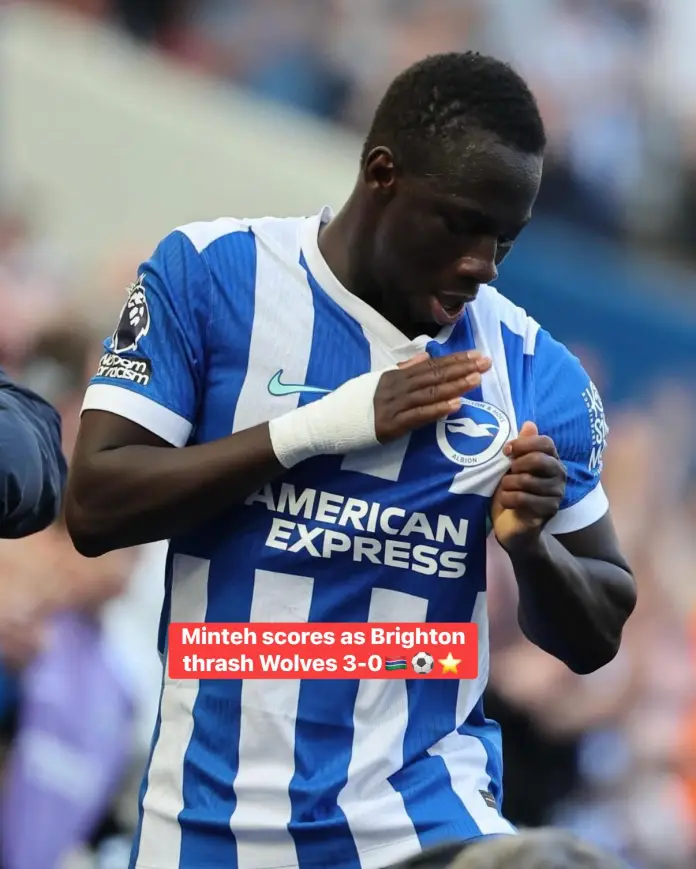 Minteh Inspires Brighton to Dominant 3-0 Victory Over Wolves